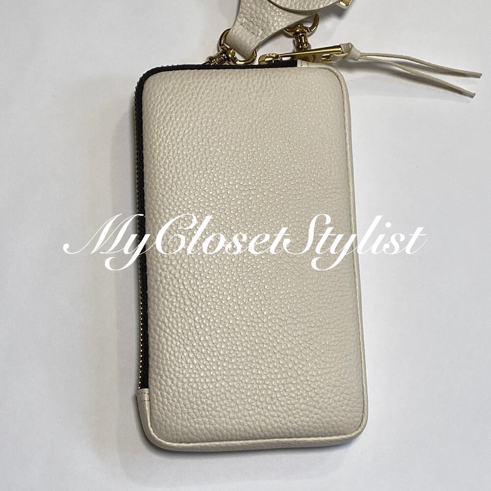 BANDOLIER Billie Crossbody Utility Strap! NEW RETIRED ALL-LEATHER NIB Ivory Gold - Picture 8 of 10
